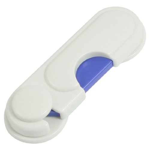 Image of Aexit Home White Padlocks & Hasps Blue Plastic Adhesive Backing Cabinet Door Keyed Padlocks Lock Band