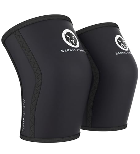 Mammal Strength Knee Sleeves V2.0-7 mm Neoprene Compression Knee Sleeves for Weightlifting, Gymnastics, Powerlifting, Olympic and Cross Training - (1 pair) Provides Support and Protection (XS)