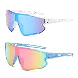occhiali da sole ray ban uomo polarizzati Alta Definizione e Ampio Campo Visivo:Occhiali da sole sportivi polarizzati la montatura è integrata e senza montatura, il che può espandere il campo visivo e ridurre la resistenza al vento. la lente è realizzata in materiale di alta qualità, che può adattarsi a diverse luci, fornire chiarezza e contrasto e proteggere gli occhi dai danni dei raggi uv. è molto adatto per gli sport all'aria aperta