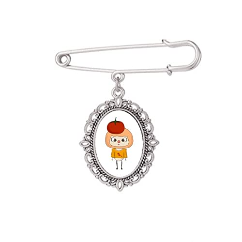 Broche tomate rouge M, l'accessoire idéal pour égayer un châle lors de vos soirées