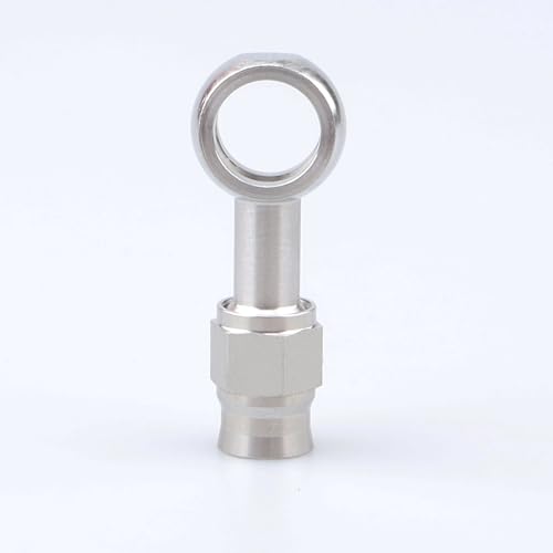 Image of AC PERFORMANCE 3AN to 11.2mm Banjo Brake Hose Fitting Stainless Steel 42mm | PTFE hose end for braided brake hose, length 42mm