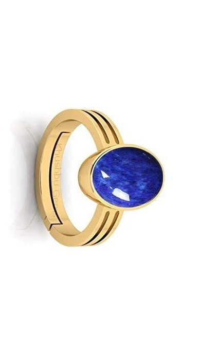 Bague en lapis lazuli naturel de 5,25 Ratti certifiée de taille Small pour homme et femme