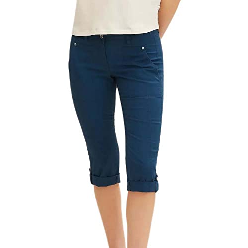 TOM TAILOR Damen Capri Hose 1030782, 11758 - Midnight Sail, 42