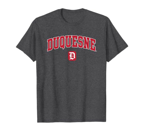 Duquesne Dukes Arch Over Dark Heather Officially Licensed T-Shirt