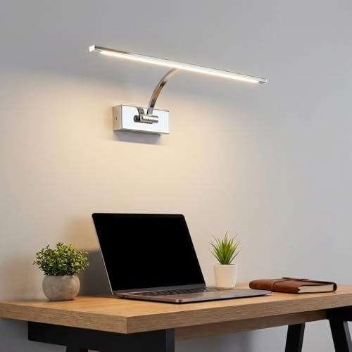BARCELONA LED - Applique murale LED 6W réglable. Éclairage moderne pour tableaux, lumière blanc chaud 2700K. Applique intérieure chromée | Lampe pour...