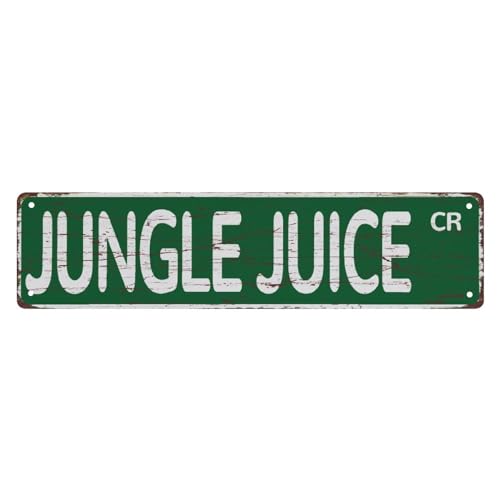 Jungle Juice Metal Tin Sign 4x16 Inches