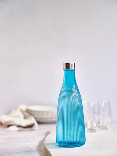 Cosy & Trendy Atla Glasflasche, Azurblau, 1 l
