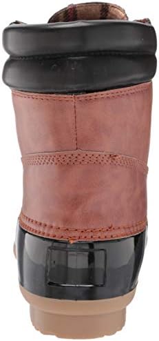 YOKI-DYLAN-49 Women's Rain Lace Up Duck Boot With Quilted Upper Trend, Black, 9 M US | Image 2