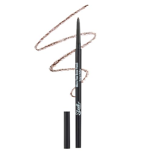 Sleek MakeUP Micro-Fine Brow Pencil for Precise Hair Like Strokes Waterproof Long Lasting Dual Ended Medium Brown