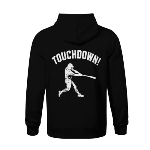 Kids Touchdown Funny Baseball Boys Girls Lightweight Kangaroo Pocket Fleece Hoodies3
