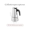 FLORINA Caffettiera 4 Tazze (200 ml) I Moka Induzione per Piano Cottura LUNGO I Caffettiera in Acciaio Inossidabile con Fondo a Induzione I Adatta a Tutti i Tipi di Fornelli e Induzione