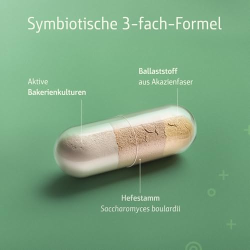 Combi Flora SymBIO - Probiotikum mit 13 Bakterienstämmen + Akazienfaser - 60 vegane Kapseln - Verzögerte Freisetzung - Hochdosiert