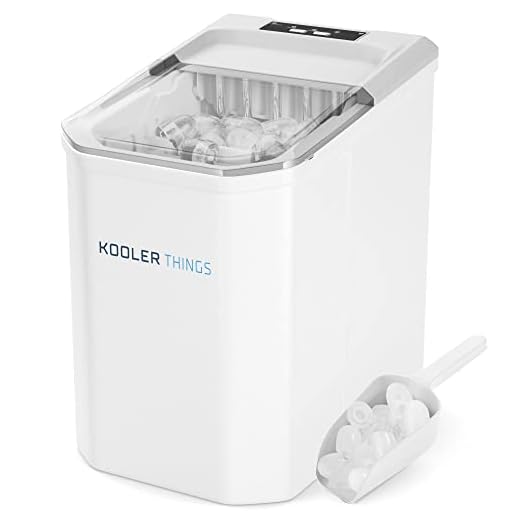 Countertop Ice Maker Machine Portable, Self Cleaning Function, Mini Ice Makers, Make 26 lbs ice in 24 hrs, Ice Cubes Ready in 6-8 Mins with Ice Scoop and Basket for Home/Office/Bar
