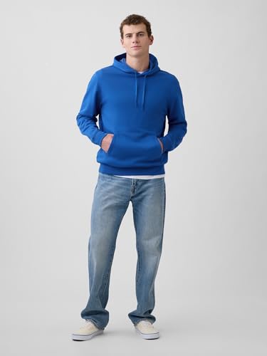 Image of Gap Men Printed Cotton Blend Relaxed Fit Full Sleeve Hoodie