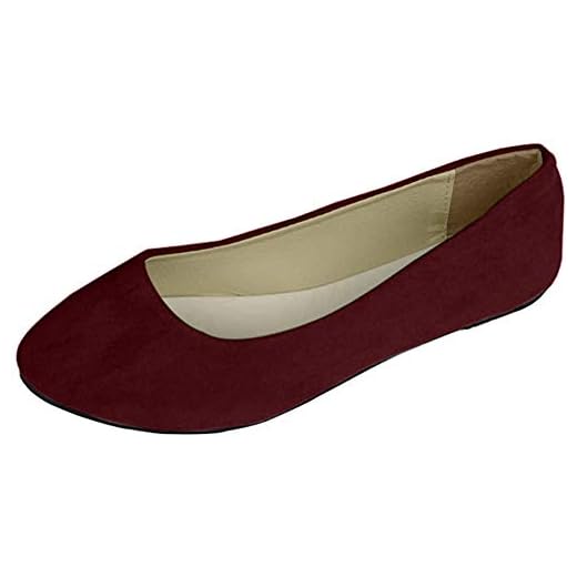 Chaussures de Été, Femme Sandales d'été Chaussures Plates Sandales Ballet de Loisirs Chaussures de Danse Grande Taill Multi-Couleur,Vin Rouge,EU 40