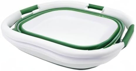 Miniatura 9 de SAMMART Cesta plegable de plástico para la ropa sucia de 40 L (10.5 galones), contenedor de almacenamiento plegable y organizador, tina de lavado