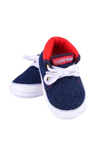 Image of Butterthief Unisex Baby Prewalking Shoes for Newborn Boys & Girls | Soft Sole Infant Bootie with Anti-Slip Bottom | Lightweight Cotton Footwear Early Walker Shoes (6-9 Months, 12 CM)