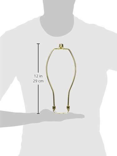 Image of Royal Designs, Inc. Heavy Dutty Lamp Harp Kit With Table Lamp Harp Holder, 10 inch, Polished Brown Base, Set of 2