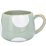 Keramikbecher Der Kaffeebecher besteht aus hochwertigem Keramik, ist sicher zu verwenden, gesund, frei von Schadstoffen, hochtemperaturbeständig,glatt und leicht zu reinigen.