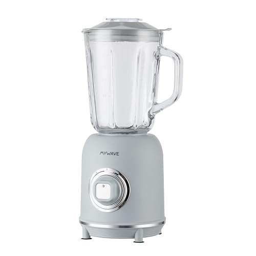 My Wave - Batidora de Vaso - Potencia de 1300W - Capacidad de 1,5L y 2 Velocidades + Pulse- Para Líquidos y Sólidos - Cuchillas de Acero Inoxidable y Vaso Extraíble - Apta para Lavavajillas