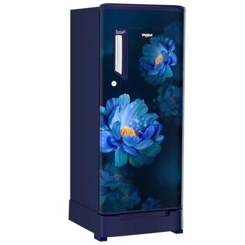 Image of Whirlpool 192 L 4 Star Icemagic Powercool Direct-Cool Single Door Refrigerator with Base Drawer (215 IMPC ROY 4S SAPPHIRE PEONY-Y, Blue, 2026 Model)