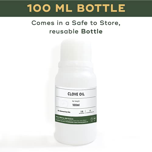 Image of Clove Essential Oil - Therapeutic & Cosmetic Grade - 100 Ml For Aromatherapy, Diffuser, Soap Making, Cosmetic Making, Lotions, Creams, Diy Personal Care For Face, Hair, Skin & Body