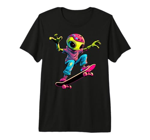 Patinador Alien Camiseta Premium