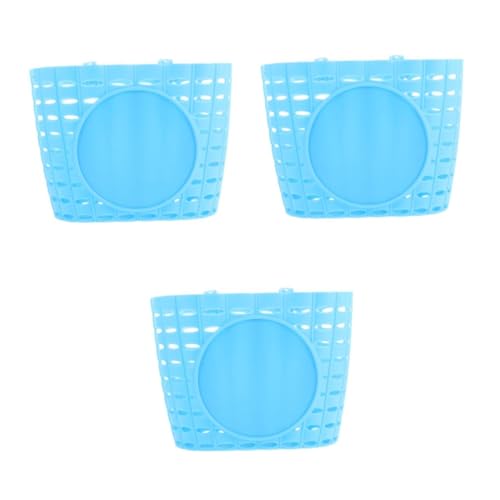 BESPORTBLE 3 Piezas Cesta de Bicicleta Cesta Bicicleta Cesta plástico Bicicleta Cesta Delantera de plástico Cesta de Manillar de Bicicleta Cesta de alforjas el plastico Sky-Blue