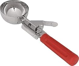 CEPILLO Stainless Steel Ice Cream Scooper with Trigger Release, Economical Stainless Steel Ice Cream Scooper Fruit Scoop with Multi Colour Handle Cookie Scoop Set