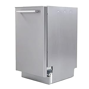 Avanti DWT18V3S Dishwasher 18-Inch Built in with 3 Wash Options and 6 Automatic Cycles, Stainless Steel Construction with Electronic Control LED Display, Low Noise Rating, Metallic