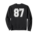 numero 87 stile sportivo in bianco felpa