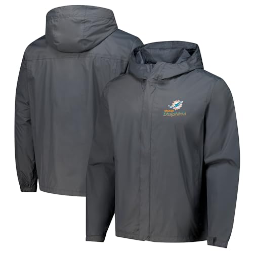 Image of Dunbrooke Men's NFL Tropic Waterproof Packable Full-Zip Hoodie Jacket