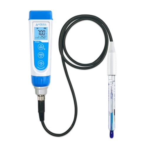 Image of Apera Instruments PH60-VS Handheld pH Meter Tester Kit with LabSen 855 ATC pH Electrode for Lab-Grade pH Measurement of Viscous Liquid Samples
