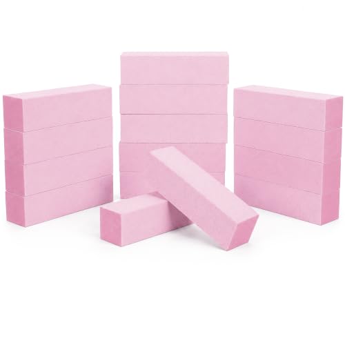 ForPro 15 Pack Pink Buffing Block, 100/180 Grit, 3.75" x 1" x 1" Buffer