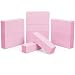 ForPro Pink Pedicure Block, 100/180 Grit, Three-Sided Pedicure Nail Buffer, 3.5” L x 1” W x 1.25” H, 15Count