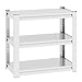 JHshop White Aquarium Stand for 40-75 Gallon Fish Tank: Tank Stand Table for Aquarium kit - Metal Fish Stand Cabinet with Storage, Adjustable 3-Tier Fish Tank Rack Shelf 31.5 