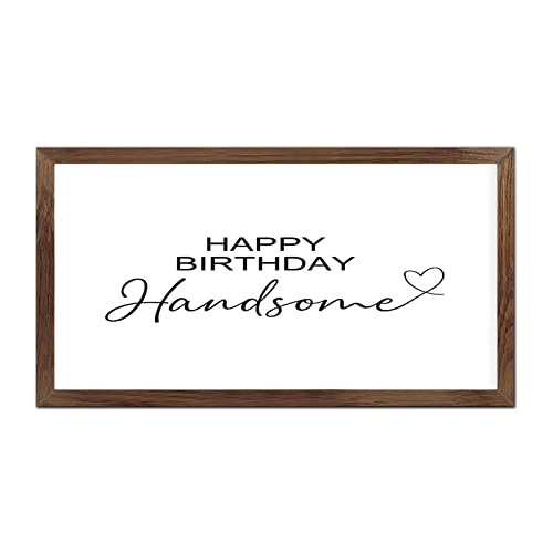 Plaque murale Happy Birthday : le cadeau idéal avec cadre en bois chic