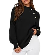 PRETTYGARDEN Womens Sweaters Fall 2024 Ribbed Knit Raglan Long Sleeve Mock Neck Pullover Sweater ...