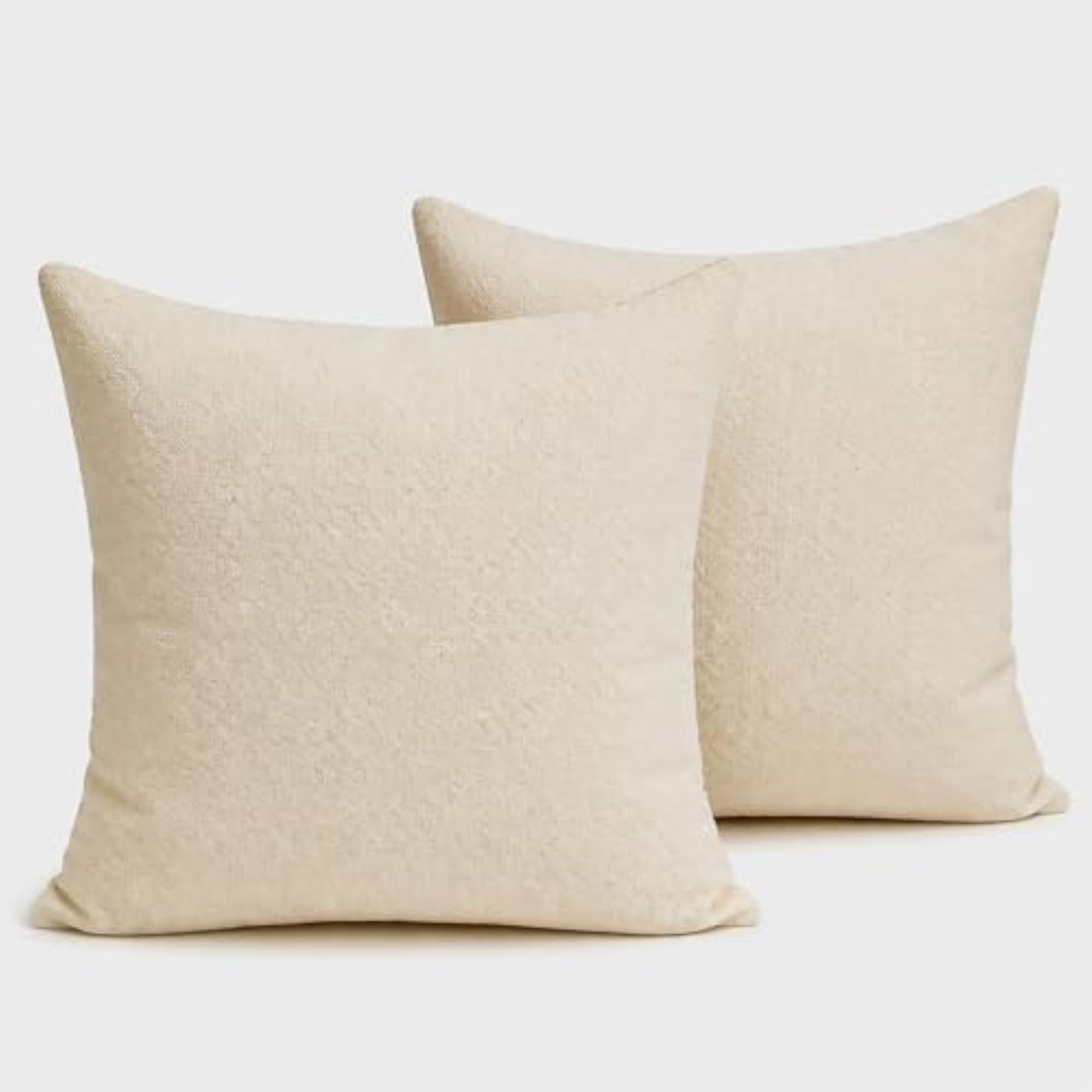 Plain Cushion Covers Set of 2, Premium Soft Canvas