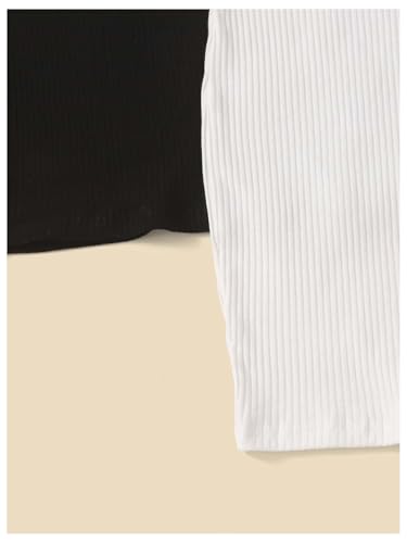 SOLY HUX Girl's 2 Piece T Shirt Bodycon Mini Dress Notched V Neck Short Sleeve Ribbed Knit Summer Dresses4