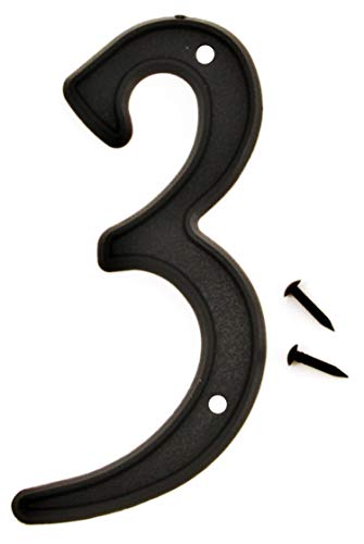 Hy-Ko Plastic House Number, Modern Raised Numbers for Exterior House,