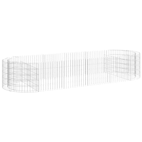 vidaXL Gabionen Hochbeet Steinkorb Pflanzkorb Gabionenkorb Pflanzkasten Pflanzkübel Pflanzbeet Garten Verzinktes Eisen 300x100x50 cm