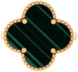 Pre-Loved Magic Alhambra Ring 18K Yellow Gold with Malachite, Yel...