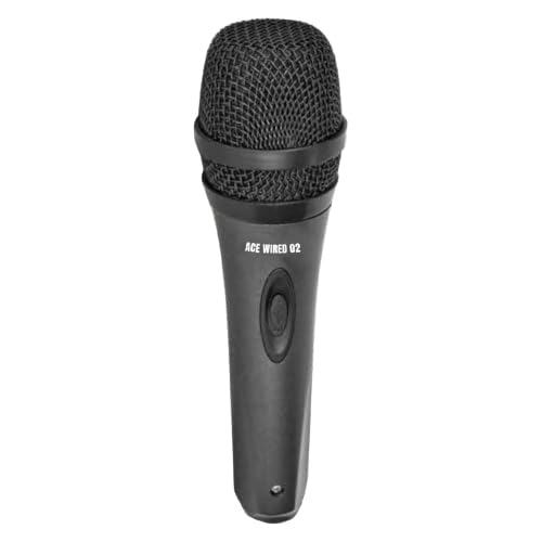Image of VRJTEC Dynamic Microphone Karaoke with Wire, Black | Unidirectional Vocal, Cardioid, Solo Vocals & Karaoke Singing, 2 Meter Cable, Wired Mic 02