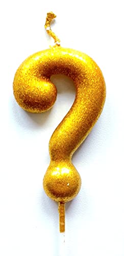 Vela Cumpleaños Interrogante "?", Decoración Happy Birthday,