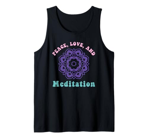 Pace Amore e Meditazione New Age Yoga e Mandala e Yogi Canotta