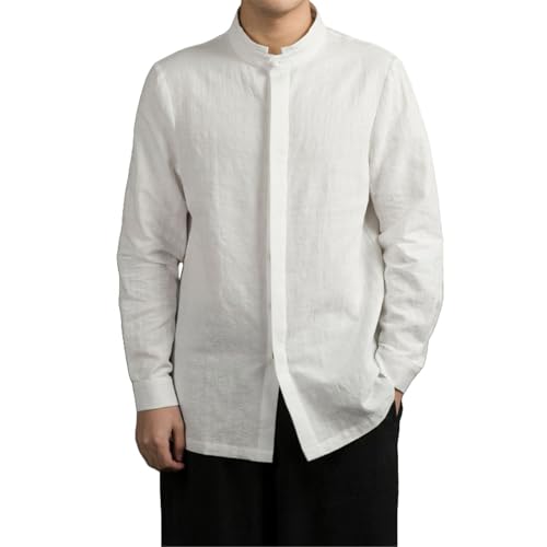 Chemise homme style chinois col mandarin manches longues vêtement léger