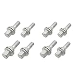 Lot de 4 à 8 écrous de roue en alliage compatibles avec Peugeot 206, 207, 208, 308, 407, 3008. Comprend des vis hexagonales de 17 mm et des fixations en alliage.
