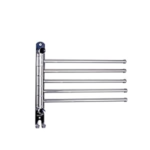 SOESFOUFU Towel Holder Verenstaaldraad Draaibaar Handdoekenrek Draaibaar Handdoekenrek Draaibaar Handdoekenrek 5 Stangen Handdoekrek Hanger Om Te Draaien Rvs Handdoekenrek