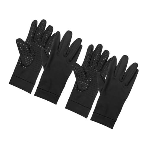 Gogogmee Elastic Full Finger Cycling Gloves Non-Slip Silicone Compression Hand Gloves for Men Winter Fitness